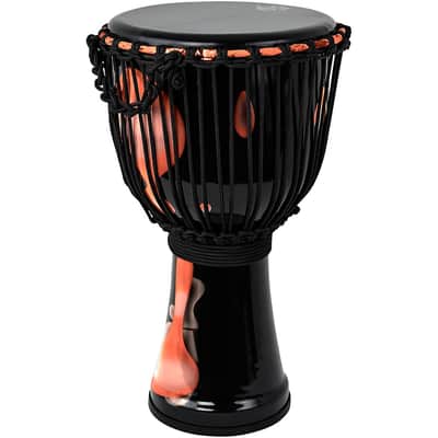 X8 Drums Blackout Lava Lamp Djembe Regular 12 in. Red Multi Fade image 5