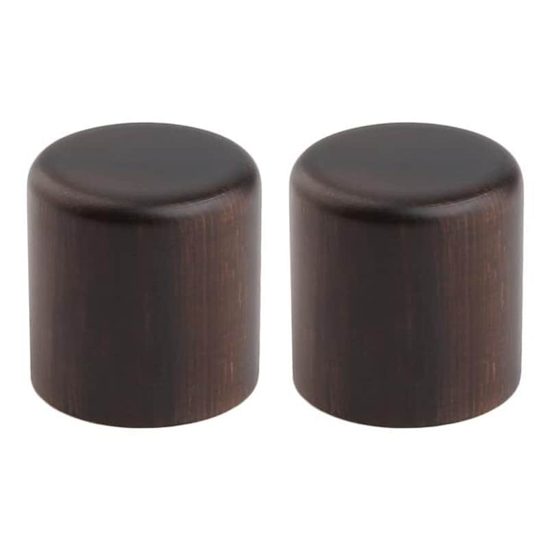 2-Pack Wood Knobs Tele Style Flat Top Dome Knobs Guitar Bass Wood Knob Barrel Knobs-Rose Wood image 1
