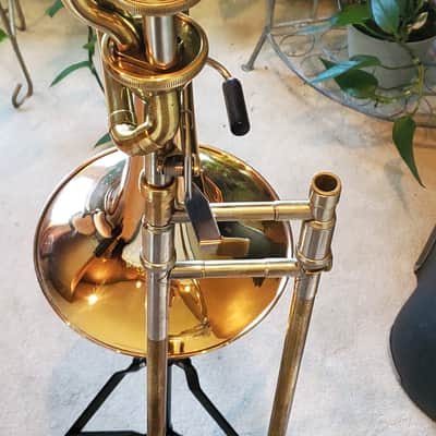 Edwards/Bach/Thayers Dual Independent Valve Bass Trombone 50s - 60s - Yellow Brass image 4