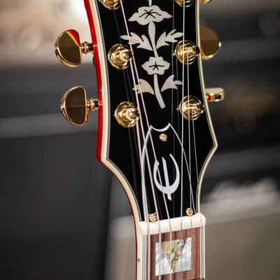 Epiphone Masterbilt Gem Archer Sheraton Electric Guitar - Cherry Red with Hardshell Case image 5