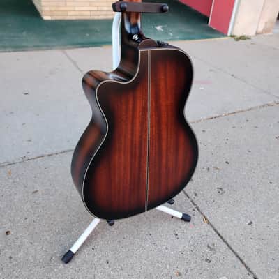 Takamine CP771MC SB Limited Edition Solid Mahogany OM Cutaway Acoustic/Electric Guitar 2010s - Shadow Burst Satin image 8
