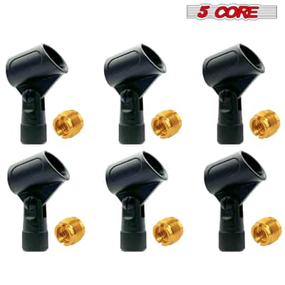 5 Core Microphone Clip Holder 6 Pieces with Screw Adapters 5/8 to 3/8 Inch image 5