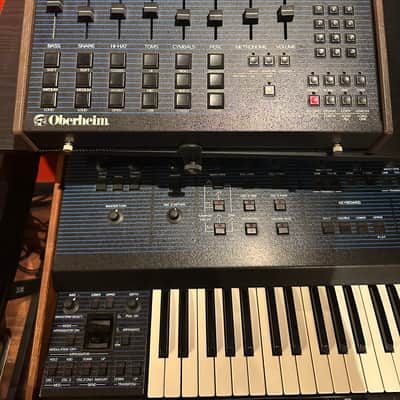 Oberheim DX 6-Voice Drum Machine 1982 - Blue with Wood Sides