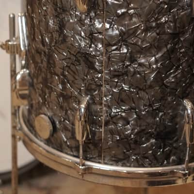 Gretsch 12/14/20/5.5x14" Round Badge Drum Set - 1960's Black Diamond Pearl image 19