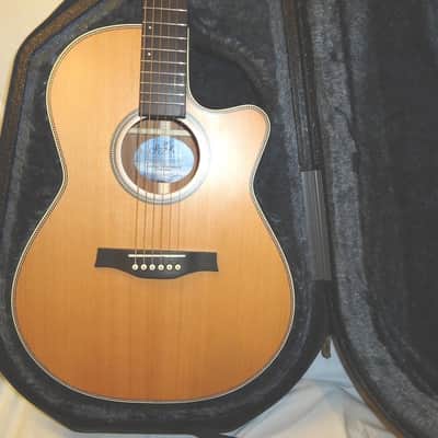 Seagull Artist Mosaic CW Folk Deluxe QII Acoustic/Electric Guitar w/ Dlx TRIC Case image 3