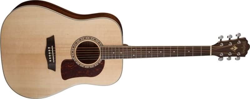 Washburn D10S Heritage 10 Series Dreadnought Acoustic Guitar. Natural image 1