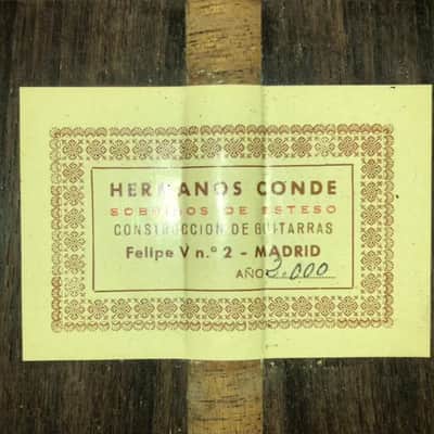 2000 CONDE HERMANOS (FelipeV) flamenco negra (spruce/indian) image 15