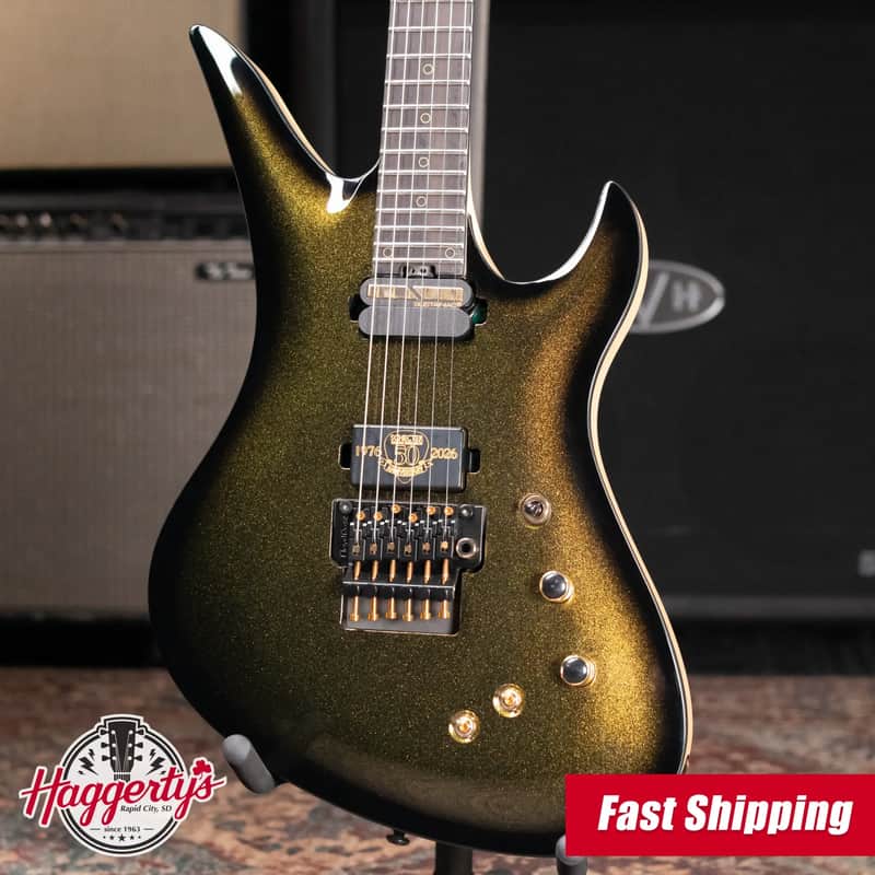 2025 Schecter Avenger FR-S 50th Anniversary : 4138 Gold Burst