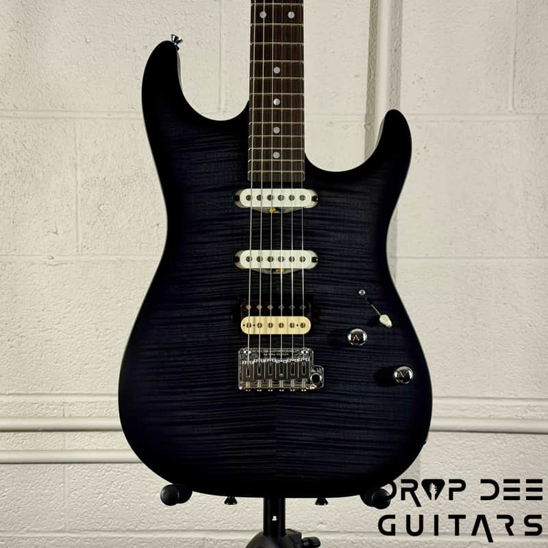 Schecter USA Custom Shop Sunset Custom-II HSS Electric Guitar w/ Case - Trans Black image 1