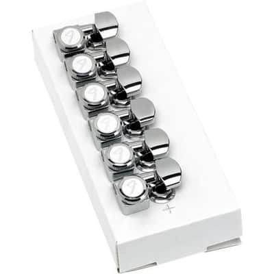 Fender Locking Stratocaster/Telecaster Guitar Tuning Machines, Set of 6, Polished Chrome image 2