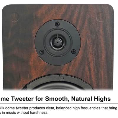 (2) Rockville RockShelf 58D 360w Dark Wood 5.25" Bookshelf Speakers+28" Stands image 20