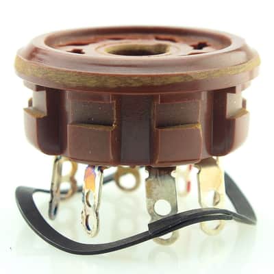 2 pcs. VINTAGE 8-pin OCTAL BAKELITE NOS MILITARY GRADE TUBE SOCKETS KT88 EL34 6L6 5U4G image 3