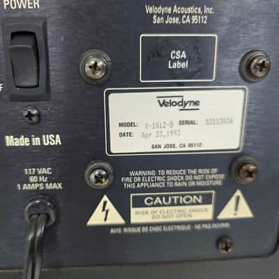 Velodyne V-1012-B Dual Driver Powered Subwoofer image 4
