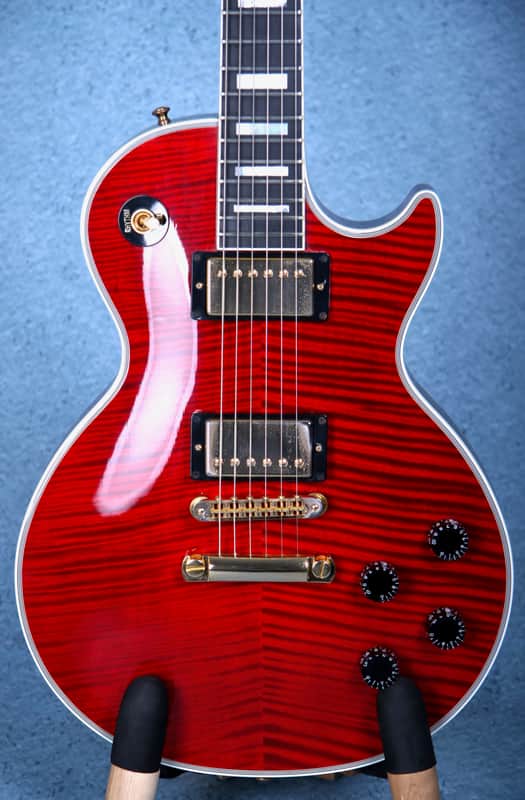Gibson Les Paul 2011 Custom Flame Top Electric Guitar - Wine Red Preowned image 1