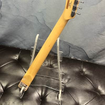 Squier Loaded Telecaster Neck with Block Inlays, Ice Blue Metallic Painted Headstock Face image 4