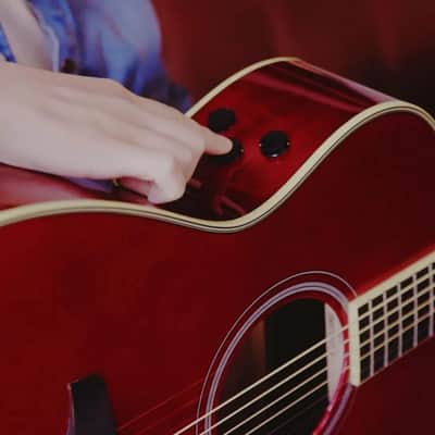 Yamaha FGC-TA TransAcoustic Dreadnought Cutaway Acoustic-Electric Guitar - Black image 5