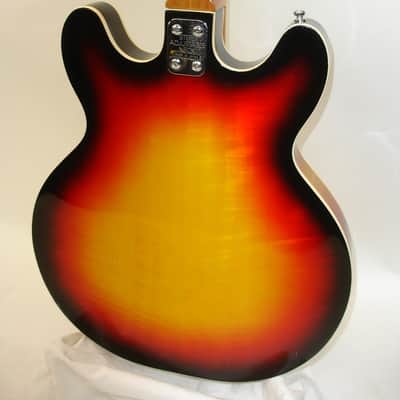 1970's Univox Coily U1825 Semi-Hollow Electric Guitar, Sunburst w/ Case image 15