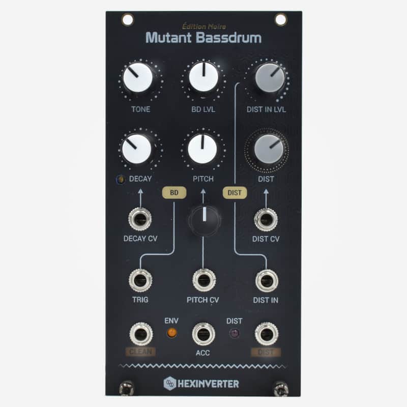 Hexinverter MUTANT BASSDRUM (Black Noir Edition) Eurorack Analog Drum Module image 1