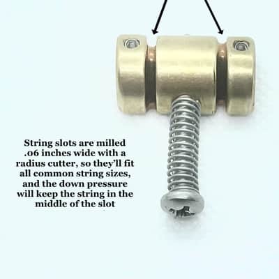 Bensonite LEFTY Compensated Tele Saddles - Brass image 6