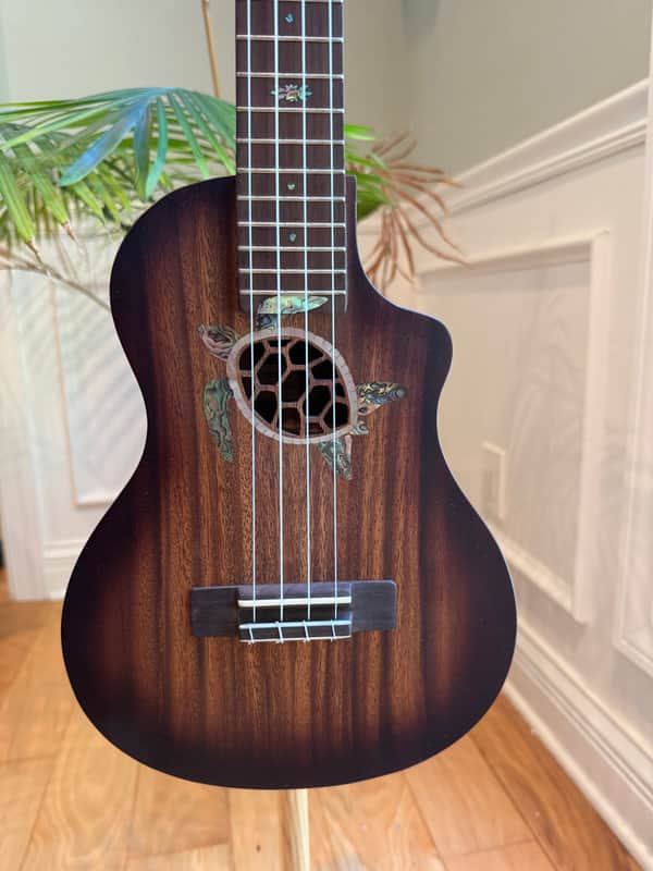 Bruce Wei BEUI17 Turtle Tenor Ukulele - Solid Acacia Koa - HSC included - MINT!! image 1