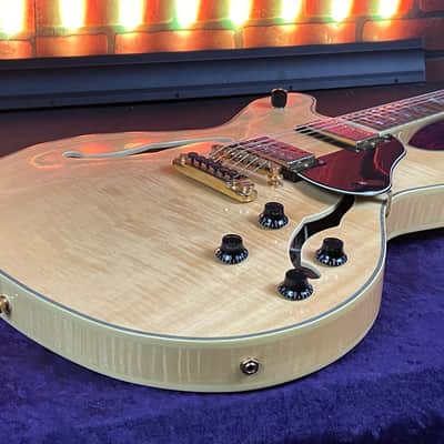 2005 Washburn HB35 Semi-Hollow Electric Guitar- Natural Gloss - w/ Hard Case image 9