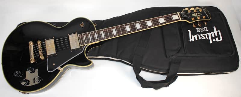 2015 Epiphone Les Paul Custom Pro • Ebony • Gibson Gig Bag image 1