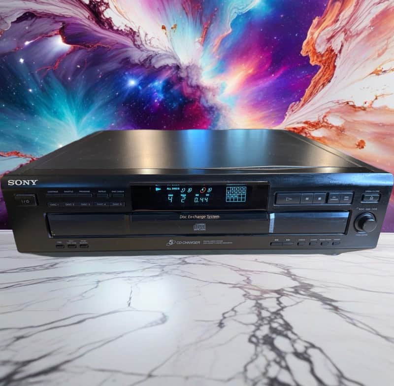 Sony CDP-CE235 CD Changer 5 Compact Disc Player Vintage HiFi Black - SERVICED