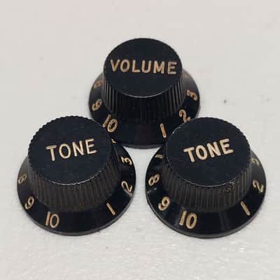 1970s Fender Stratocaster Knob Set (3) - 100% Genuine Vintage image 1