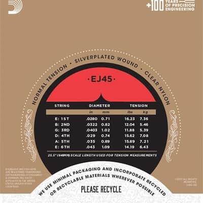 D'Addario EJ45 Normal Tension Nylon Pro-Arte Classical Guitar Strings 02-43 image 3