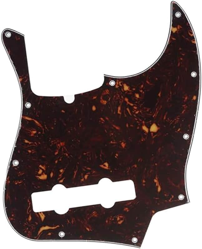 Pro 5-String 10-Hole Contemporary J Bass Pickguard for Fender American Jazz Bass, 4Ply Tortoise Shell image 1