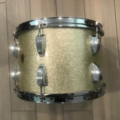 Ludwig 13" Silver Sparkle 3 Ply Maple tom drum 1960's image 9