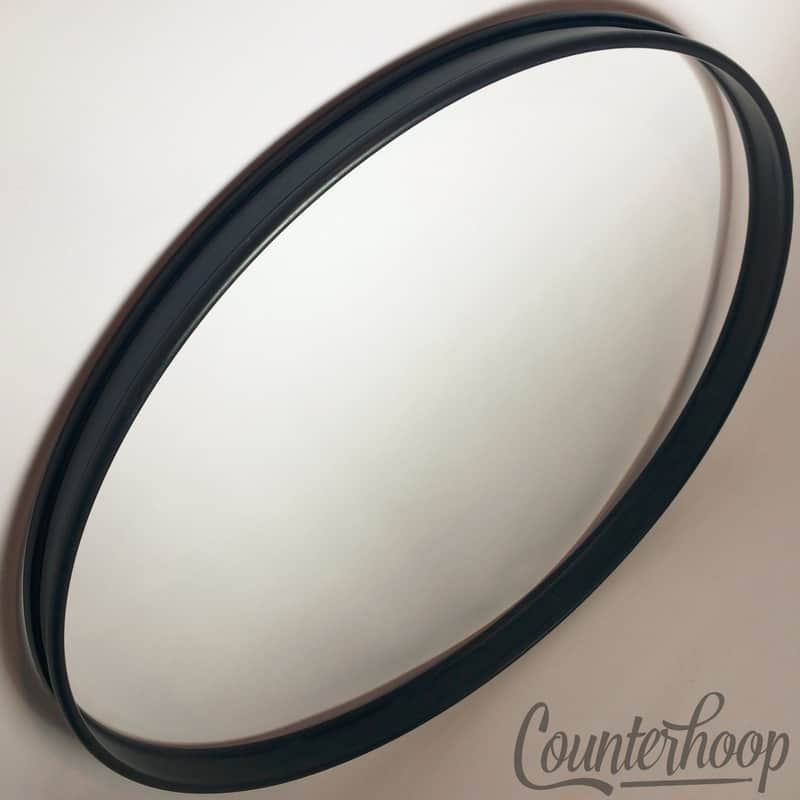 *Sonor Force 2001 22" x 1 7/16" Bass Drum Hoop/Rim Black Metal w/ Inlay* image 1