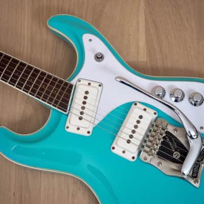 Mosrite Ventures Model Yuzo Kayama Signature Seafoam Green, Mint w/ Case & Strap, Japan Kurokumo image 7