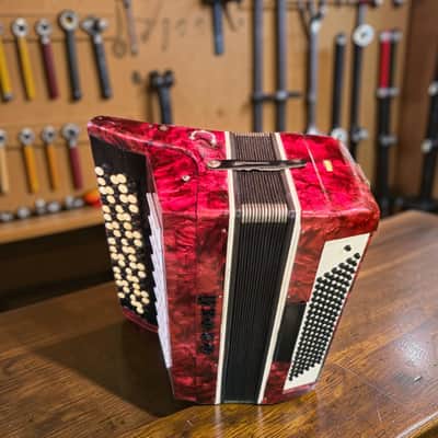 Orpheus 5 Row Chromatic Button Bayan Accordion B-System Kiev Ukraine 1990s 87 Buttons 120 Bass image 10