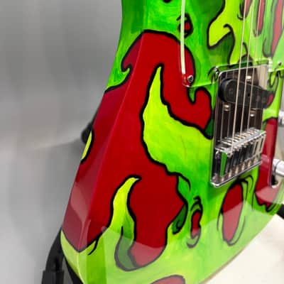 Custom Painted Fender Mex Partscaster Telecaster with unique paint job Estate Guitar Sale! image 6