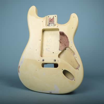 1994 Fender USA Stratocaster Guitar Body Vintage White image 8