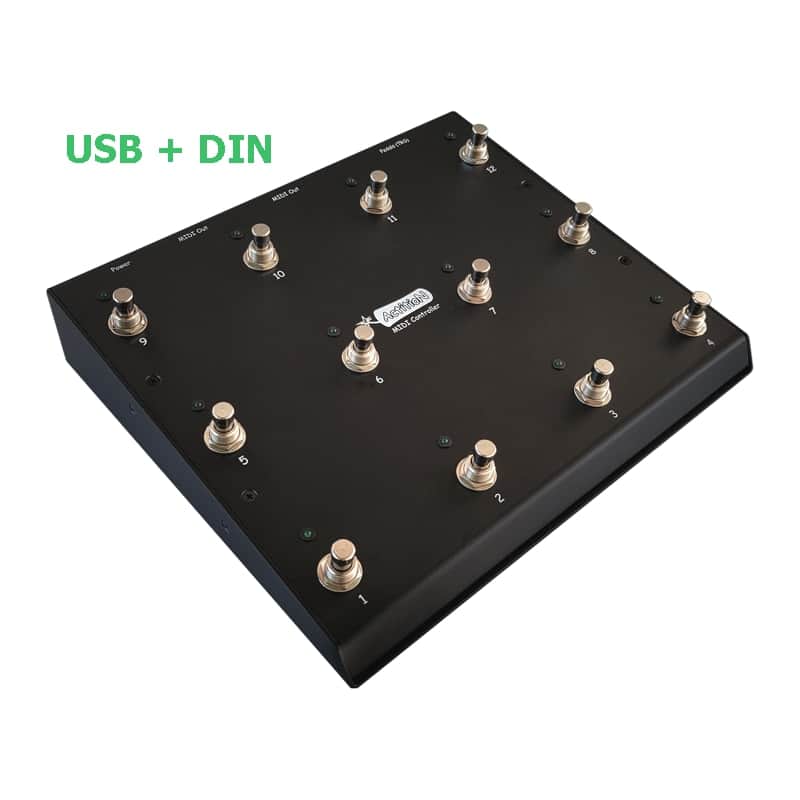 ActitioN 12 Button Universal USB+DIN Programmable MIDI foot controller, footswitch image 1