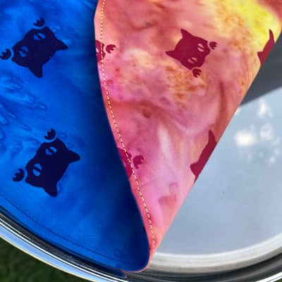 14" reversible Drum Bunny cotton drum cover - partial mute - dampener - compare to Big Fat Snare Drum Quesadilla, Drum Tortilla image 5