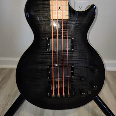 Epiphone Vinnie Hornsby "The Vinnie" Les Paul Standard Bass 2003 - 2005 - Trans Black image 6