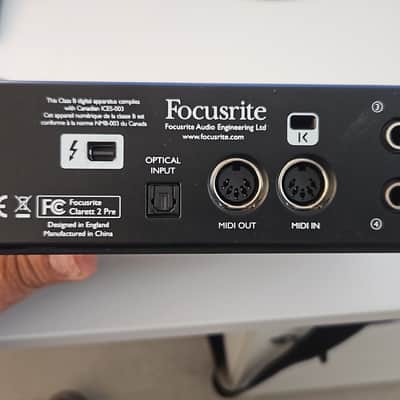 Focusrite Clarett 2Pre Thunderbolt Audio Interface 2010s - Red image 3