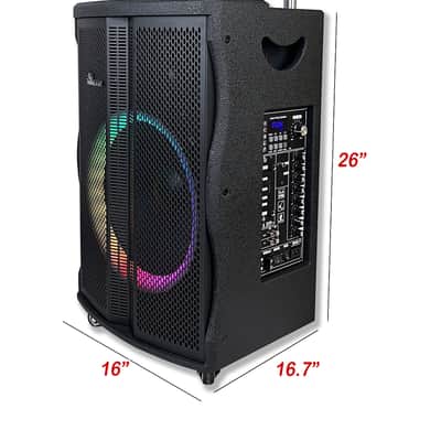 IDOLmain IPS-DJ09 Professional Bluetooth Portable Rechargeable Party Speaker 1500W With Dual Wireless Microphones image 4