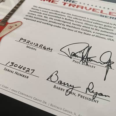 Washburn Rare USA Custom Shop Paul Stanley Starfire Time Traveller Aged Relic Golden Mist LTD w/Case image 17