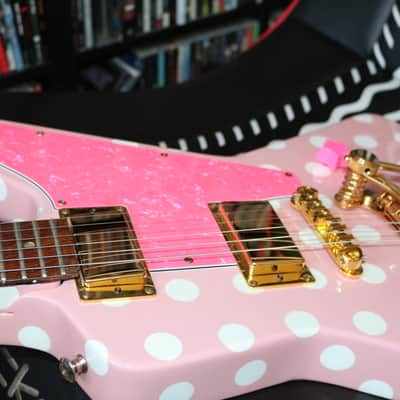 Xeno Guitars "Sweet Little Sixteen" Explorer-Shape, Pink Polka Dot image 10