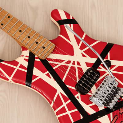 1990s ESP EVH Frankenstrat 5150 VH-250 Striped w/ Floyd Rose, Japan image 7