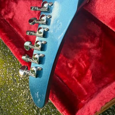 Gibson Explorer - Professional Replay Guitars Pelham Blue Refinish - OHSC image 6