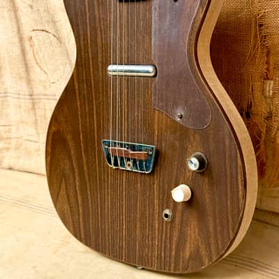 ~1959 Silvertone-Danelectro U-1 Model 1300 Brown Faux Wood Grain image 5