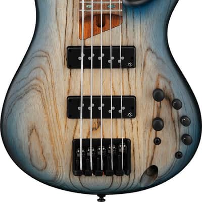 Ibanez SR605ECTF SR Standard 5 String Electric Bass Cosmic Blue Starburst Flat image 9
