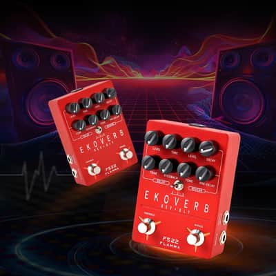 FLAMMA FS22 Stereo Delay & Reverb Combo Effects Pedal Ambient Guitar Pedal with 3 Pairs Combo Effects Reverse Delay Shimmer Reverb Tap Tempo Freeze Trail On Function image 3