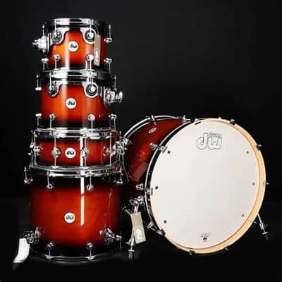 DW Design Series 8x10/9x12/14x16/18x22/5.5x14" 5pc Shell Pack - Tobacco Burst image 1