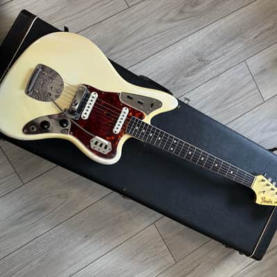 Fender Jaguar 1965 - Olympic White with Matching Headstock vintage 100% stock Johnny Marr Original Finish & Electronics – Original Case image 23